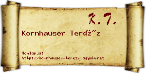 Kornhauser Teréz névjegykártya